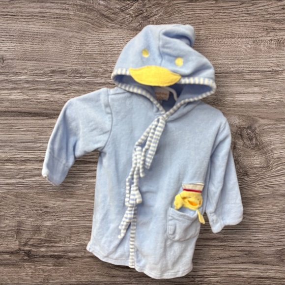 Blue Hooded Baby fizzy swim cover up with Duck Design. Excl cndtn. Ofrs wlcm! - Picture 4 of 10